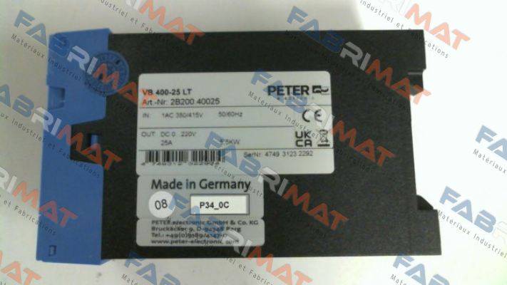 2B200.40025 / VB 400-25 LT Peter Electronic