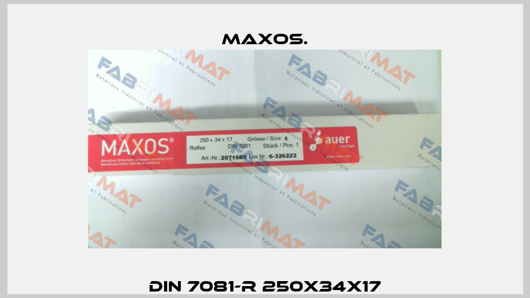 DIN 7081-R 250x34x17 Maxos
