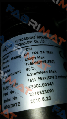 P/N F3004.00141  Sanxing