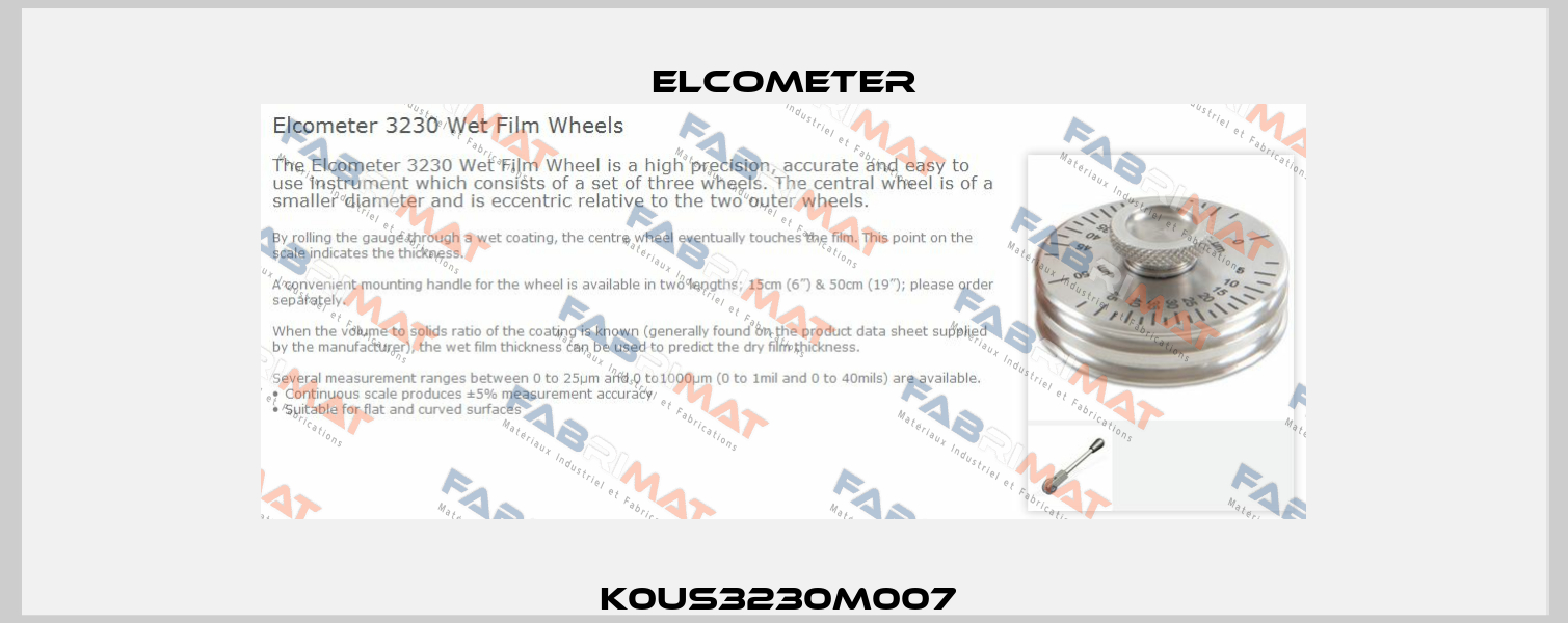 K0US3230M007  Elcometer