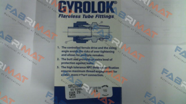 12PC-316/MM GYROLOK